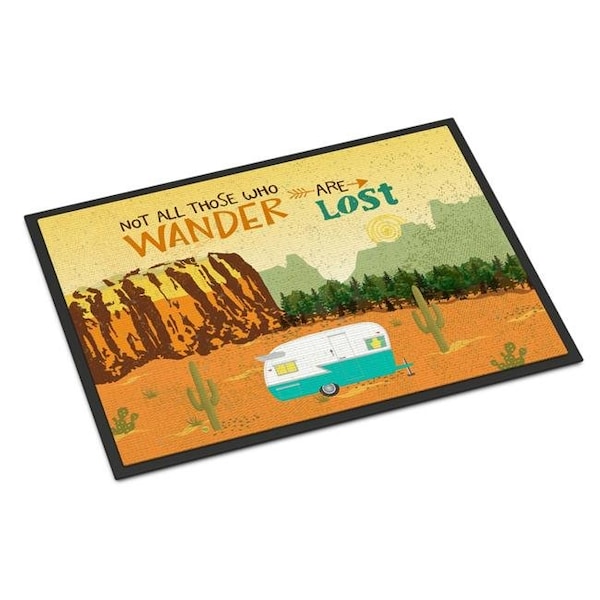 Carolines Treasures Carolines Treasures VHA3025MAT 18 x 27 in. Retro Camper Camping Wander Indoor or Outdoor Mat VHA3025MAT - main